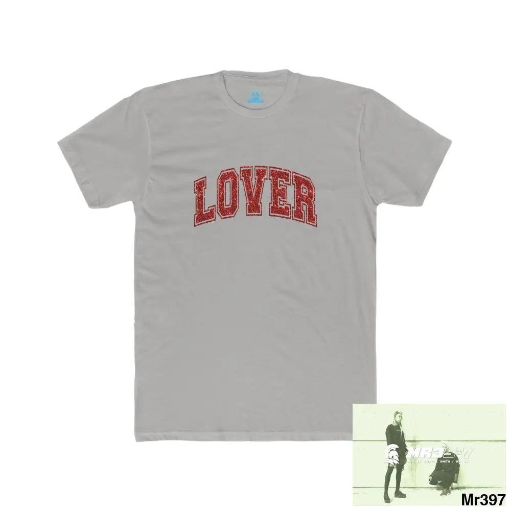 A Who Dares Wins Tactical Lover Glitter Men’s Cotton Crew Tee Solid Light Grey / S T-Shirt