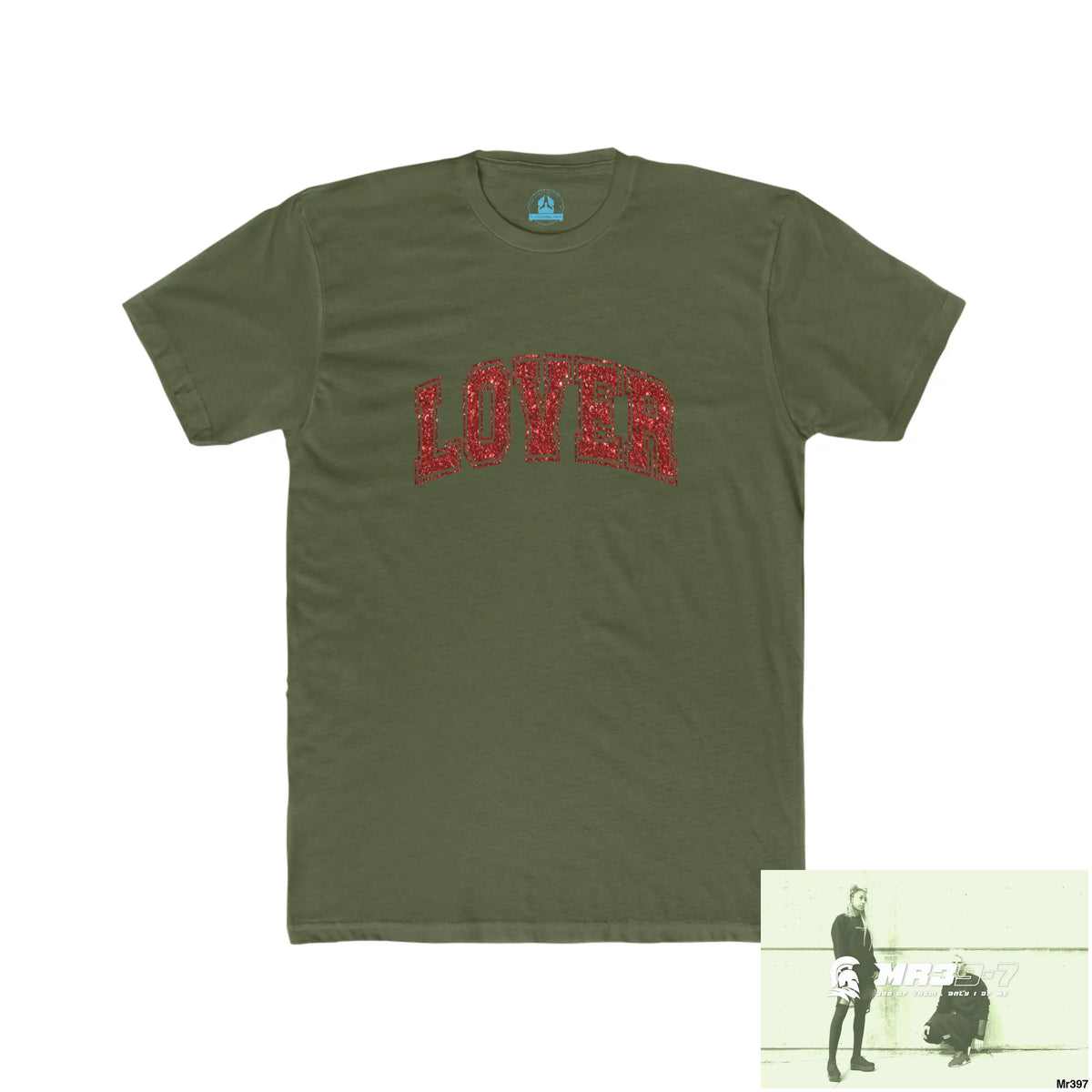 A Who Dares Wins Tactical Lover Glitter Men’s Cotton Crew Tee Solid Military Green / XS T-Shirt