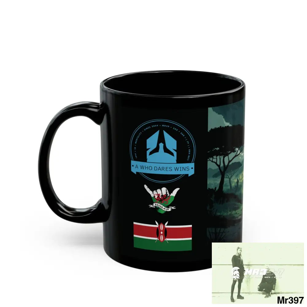 A Who Dares Wins Tactical SAS Kenya 2015 trip AI 10th Themed 11oz Black Mug GB 11oz Mug