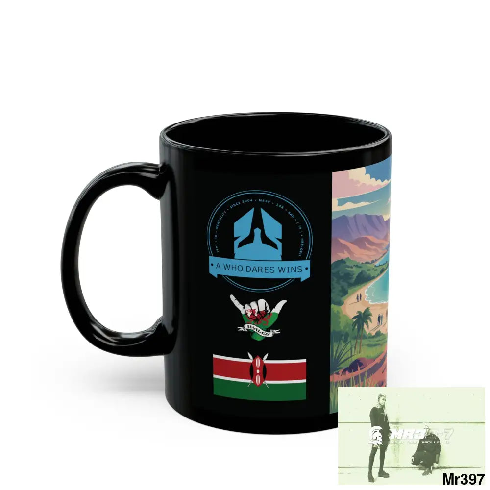 A Who Dares Wins Tactical SAS Kenya 2015 trip AI 4 Themed 11oz Black Mug GB 11oz Mug