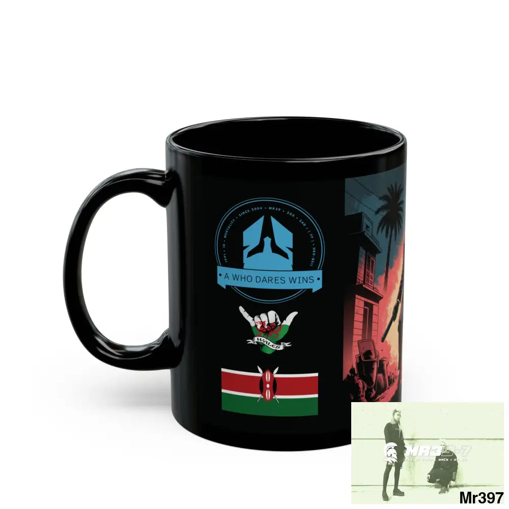 A Who Dares Wins Tactical SAS Kenya 2015 trip AI 5 Themed 11oz Black Mug GB 11oz Mug