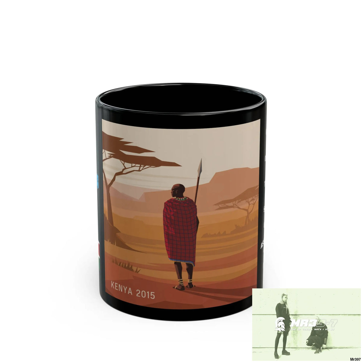 A Who Dares Wins Tactical SAS Kenya 2015 trip AI Blog no10 Themed 11oz Black Mug GB 11oz Mug
