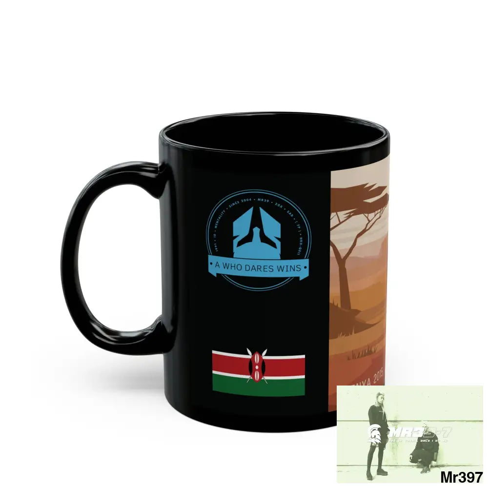 A Who Dares Wins Tactical SAS Kenya 2015 trip AI Blog no10 Themed 11oz Black Mug GB 11oz Mug