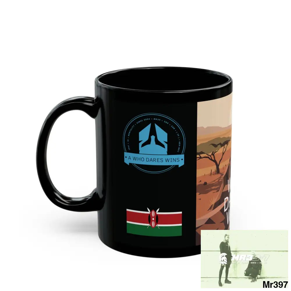 A Who Dares Wins Tactical SAS Kenya 2015 trip AI Blog no11 Themed 11oz Black Mug GB 11oz Mug