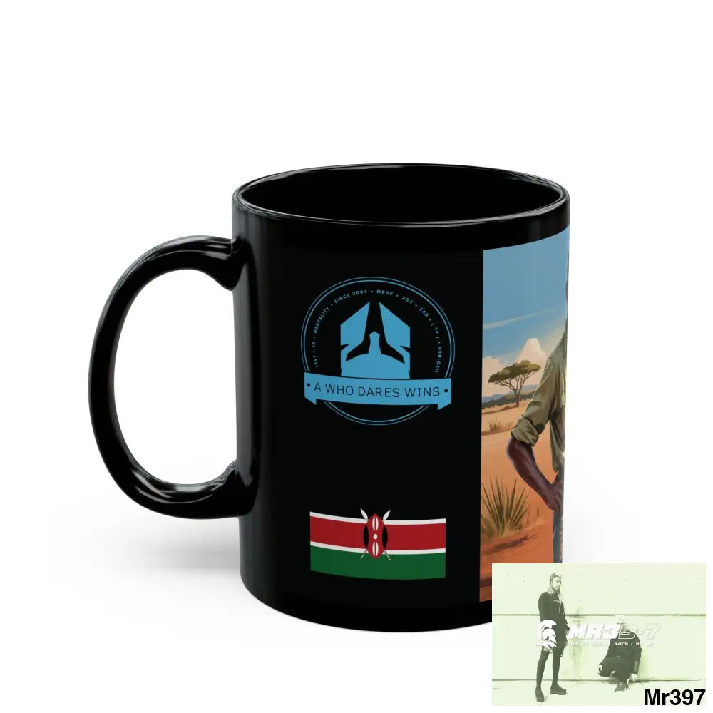 A Who Dares Wins Tactical SAS Kenya 2015 trip AI Blog no2 Themed 11oz Black Mug GB 11oz Mug