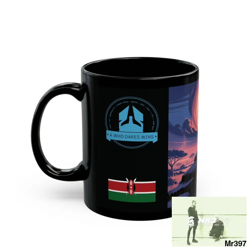 A Who Dares Wins Tactical SAS Kenya 2015 trip AI Blog no4 Themed 11oz Black Mug GB 11oz Mug