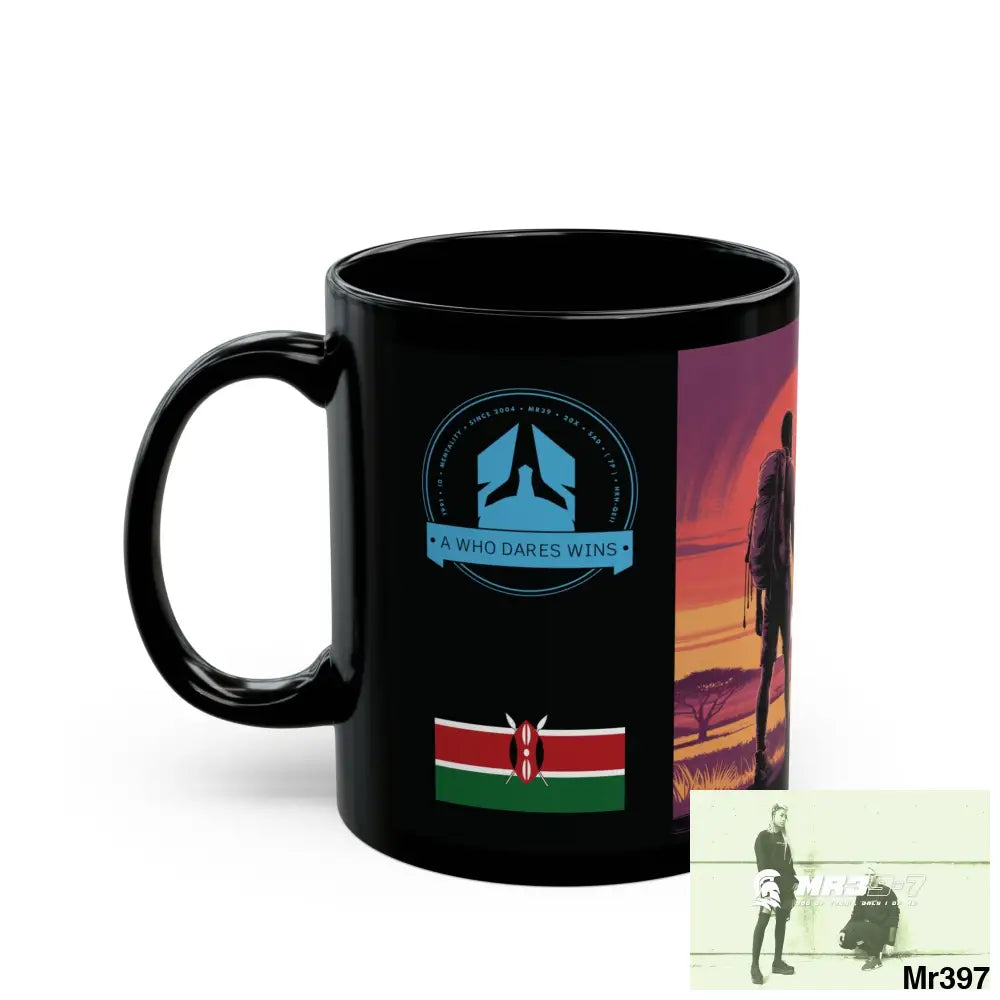 A Who Dares Wins Tactical SAS Kenya 2015 trip AI Blog no5 Themed 11oz Black Mug GB 11oz Mug