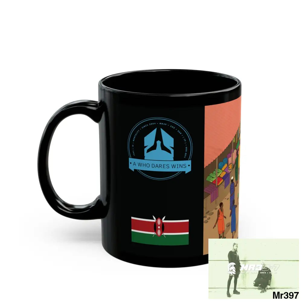 A Who Dares Wins Tactical SAS Kenya 2015 trip AI Blog no8 Themed 11oz Black Mug GB 11oz Mug
