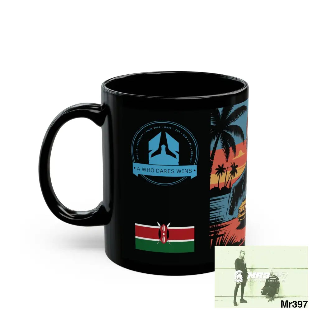 A Who Dares Wins Tactical SAS Kenya 2015 trip New AI Blog no13 Banksy inspired Themed 11oz Black Mug GB 11oz Mug