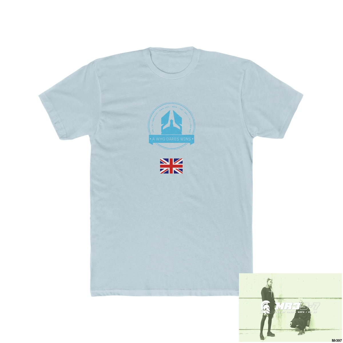 A Who Dares Wins Telford & Wrekin -My home 2018 - Men’s Cotton Crew Tee Solid Light Blue / S T-Shirt