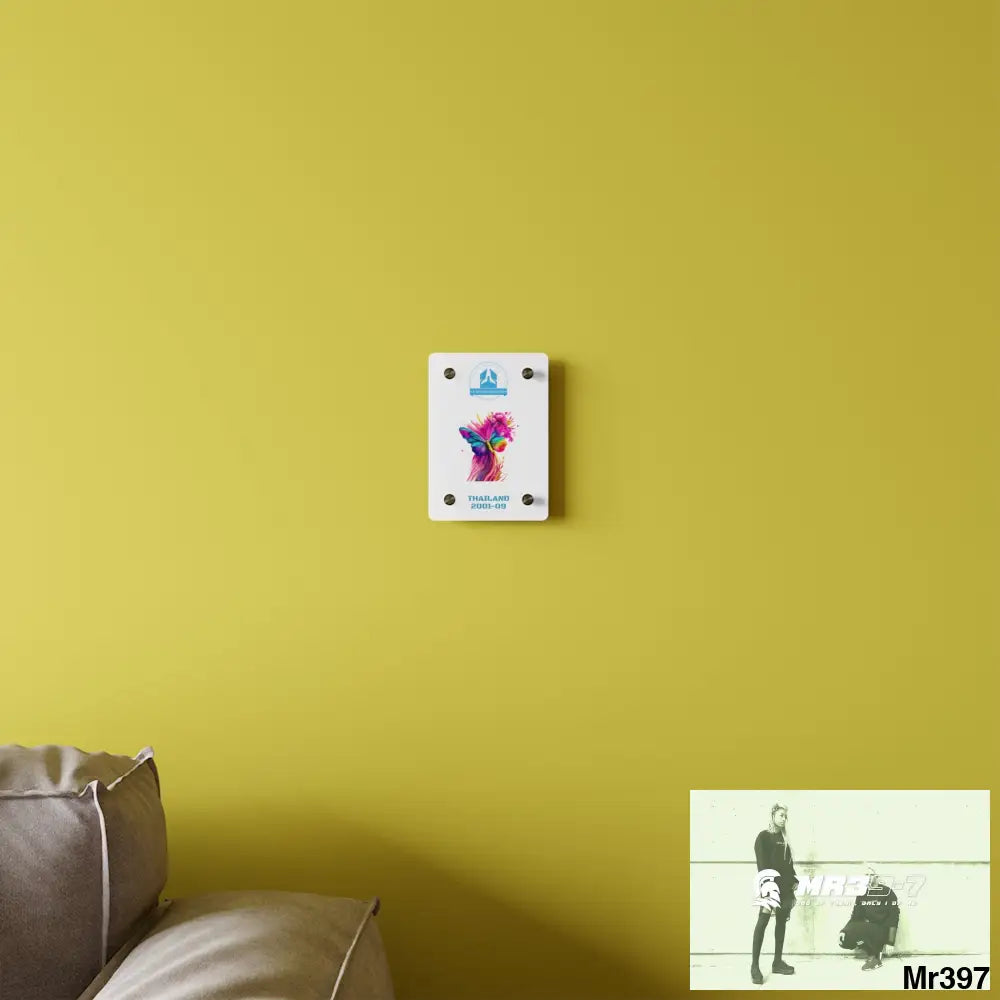 A Who Dares Wins Thailand 2001--09 Colourful Butterfly in Mid-Flight Acrylic Wall Art Panels Home Decor