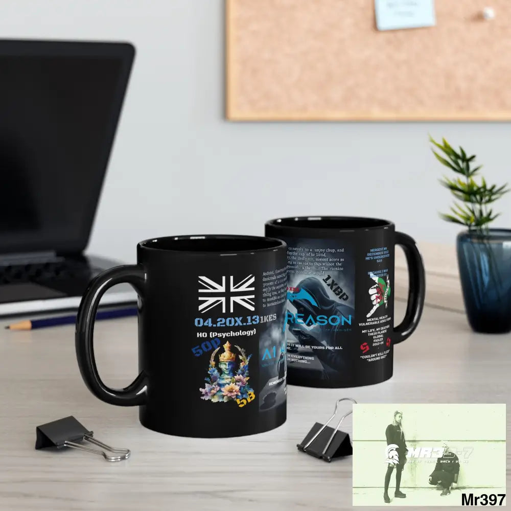 A1 4 A Reason 11oz Tactical GB / Black Mug Mental Health VAR / My Life My Deaths Their Plans Failed Couldn’t kill flies