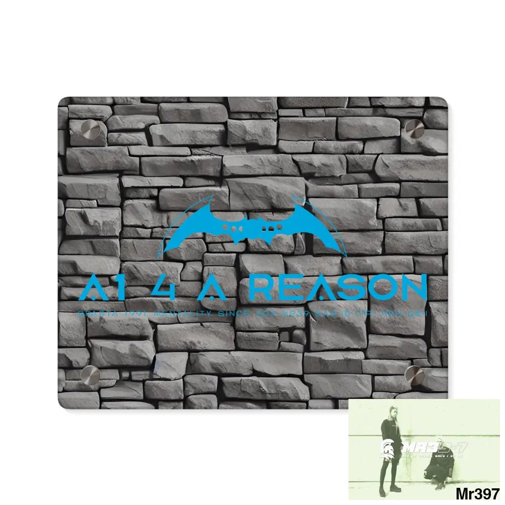 A1 4 A Reason 3D Dark Black Brick Wall 32k Ultrarealistic High quality Acrylic Wall Art Panels 10″ x 8″ (Horizontal)