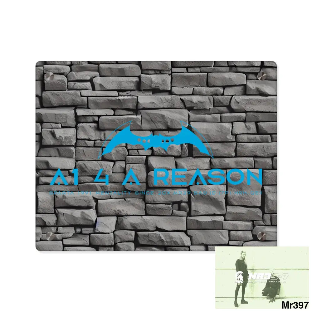 A1 4 A Reason 3D Dark Black Brick Wall 32k Ultrarealistic High quality Acrylic Wall Art Panels 14″ x 11″ (Horizontal)