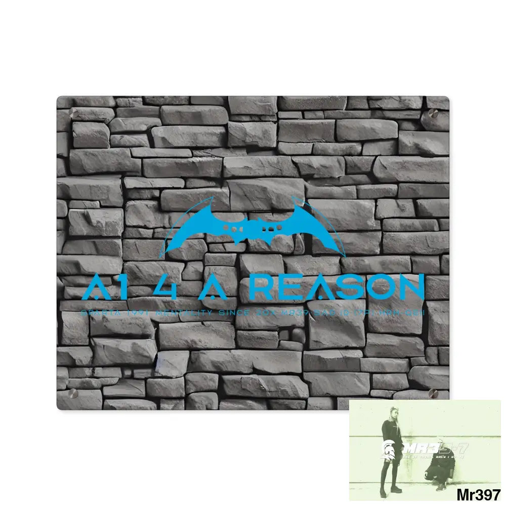 A1 4 A Reason 3D Dark Black Brick Wall 32k Ultrarealistic High quality Acrylic Wall Art Panels 20″ x 16″ (Horizontal)