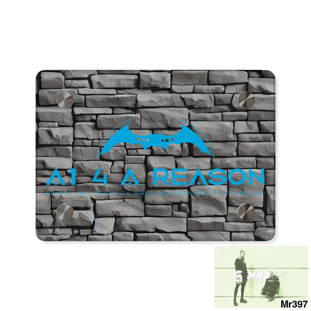 A1 4 A Reason 3D Dark Black Brick Wall 32k Ultrarealistic High quality Acrylic Wall Art Panels 7’’ x 5’’ (Horizontal)