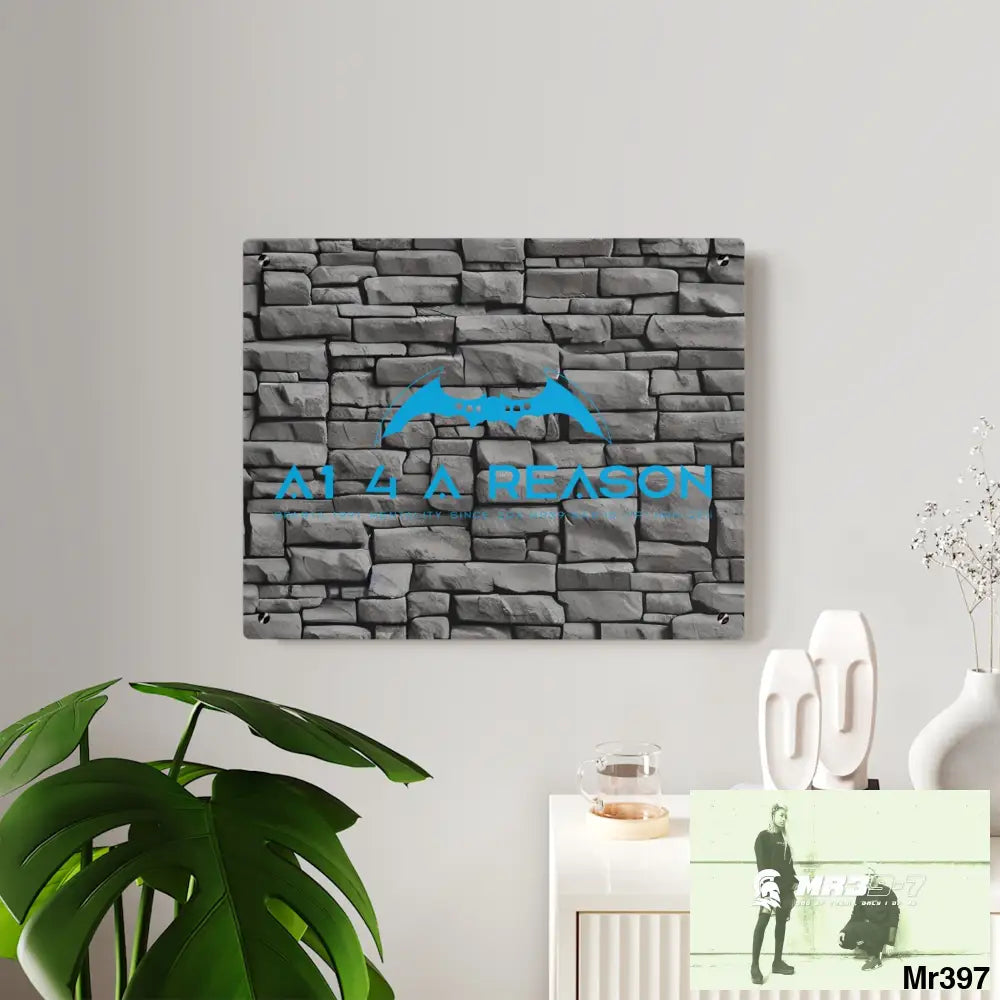 A1 4 A Reason 3D Dark Black Brick Wall 32k Ultrarealistic High quality Acrylic Wall Art Panels Home Decor