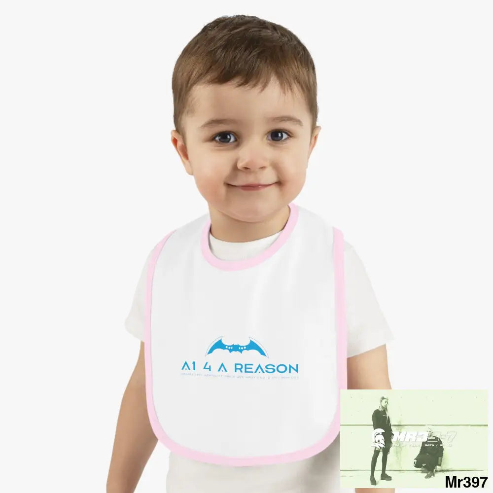 A1 4 A Reason Baby Contrast Trim Jersey Bib Kids clothes