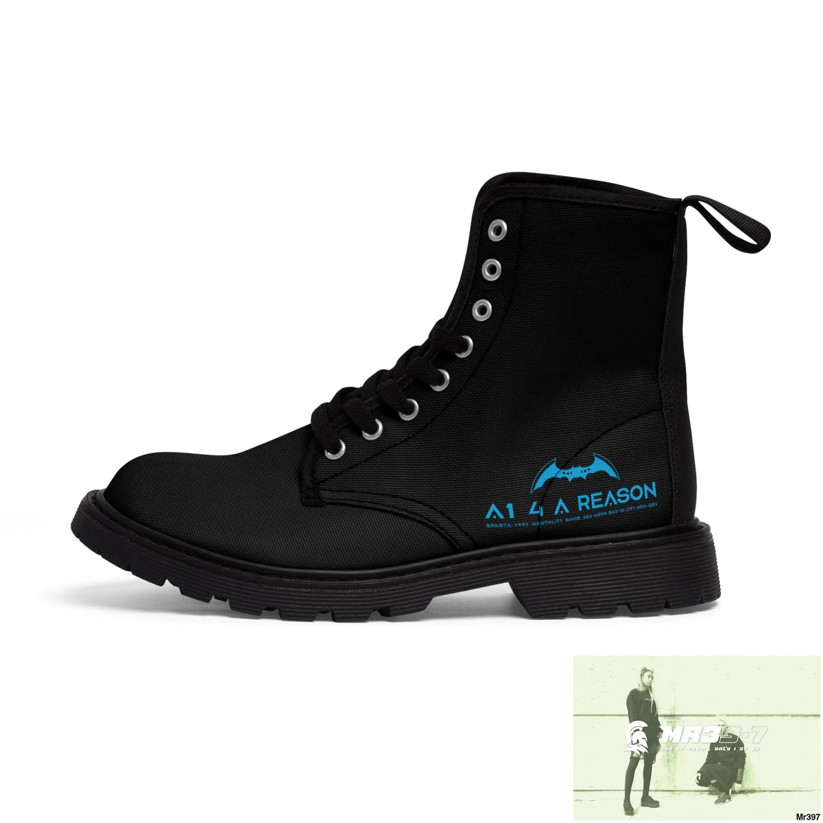 A1 4 A Reason Black Canvas Boots Shoes