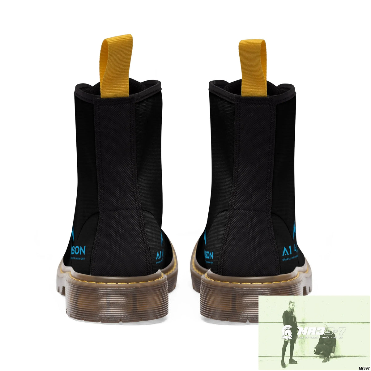 A1 4 A Reason Black Canvas Boots Shoes