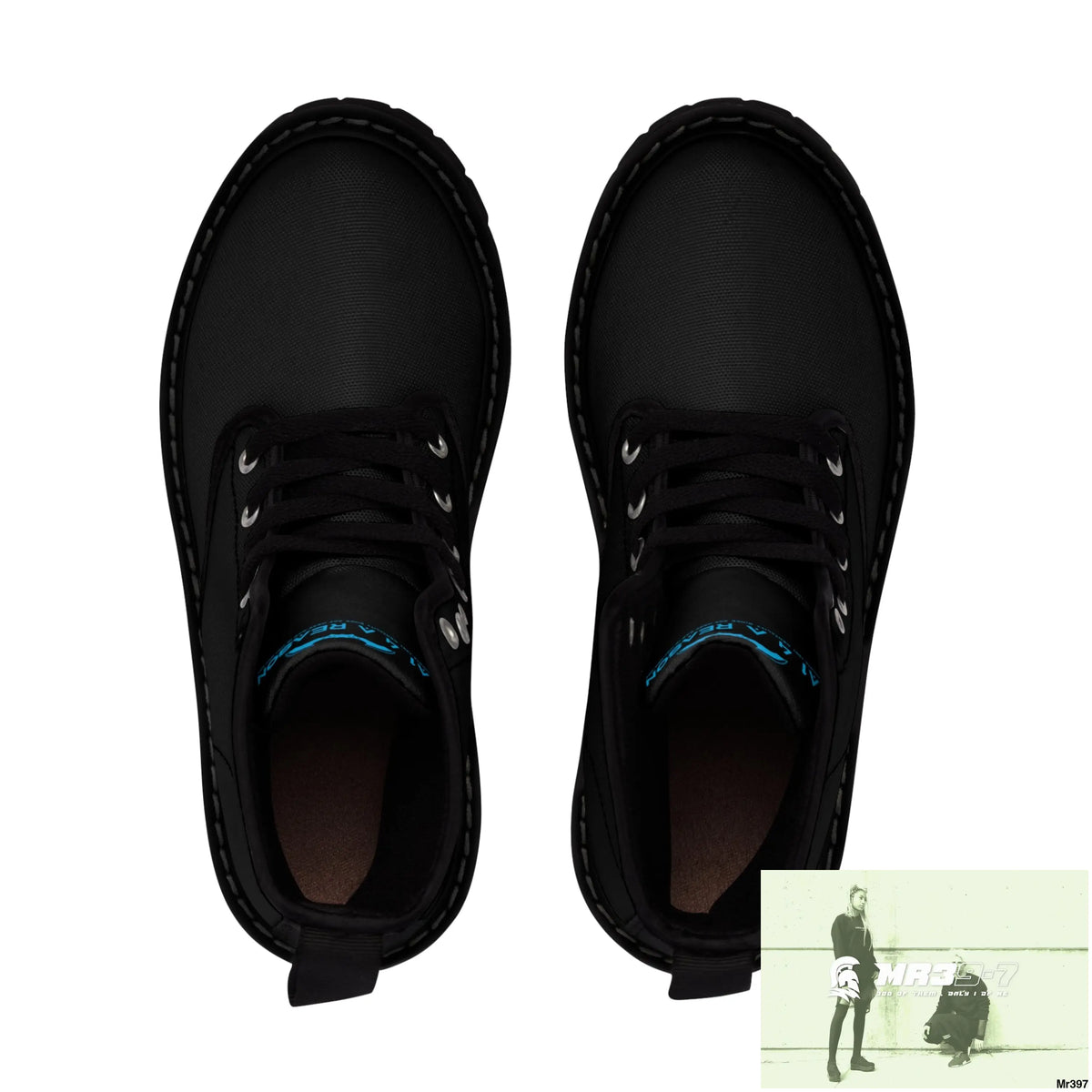 A1 4 A Reason Black Canvas Boots Shoes