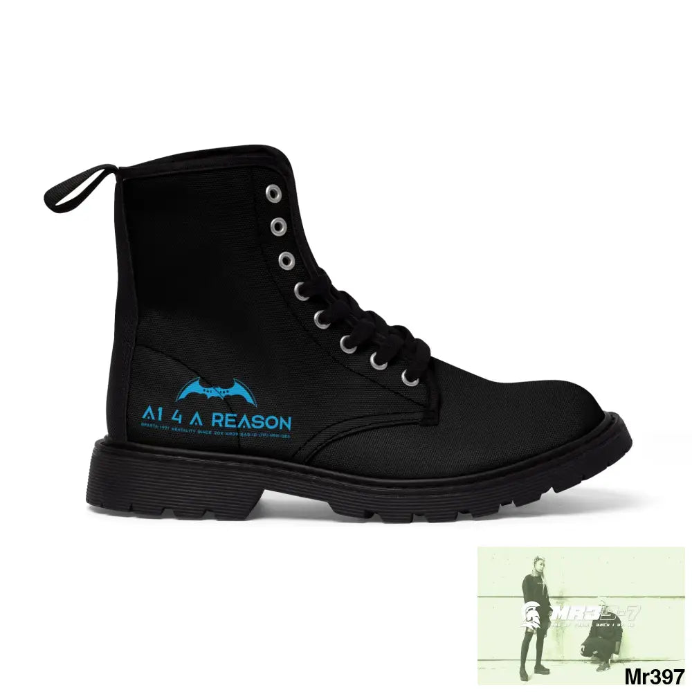 A1 4 A Reason Black Canvas Boots US 7 / Black sole Shoes