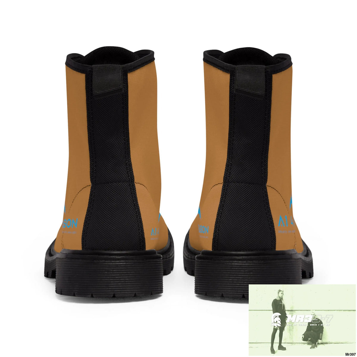 A1 4 A Reason Black Canvas Light Brown Boots Shoes