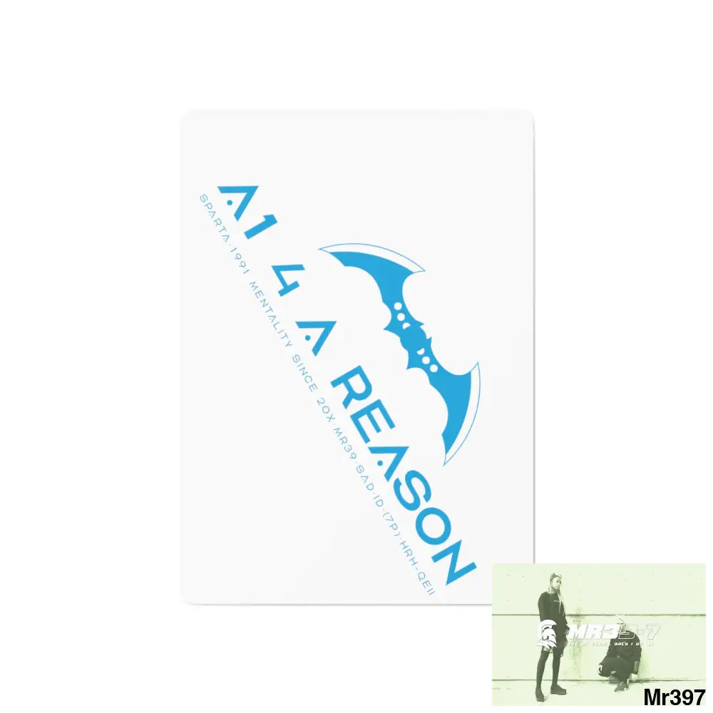 A1 4 A Reason Custom Poker Cards 2.47’’ x 3.47’’ / White / Semi Glossy Paper products