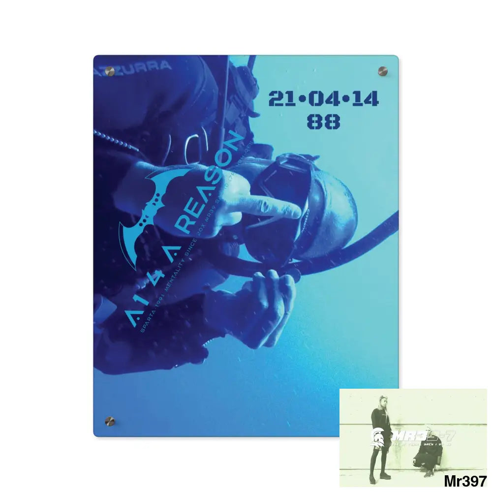 A1 4 A Reason,Dahab Egypt. The Blue Hole 2014 HRH QEII Birthday 21/04/14 Acrylic Wall Art Panel 16″ x 20″ (Vertical)