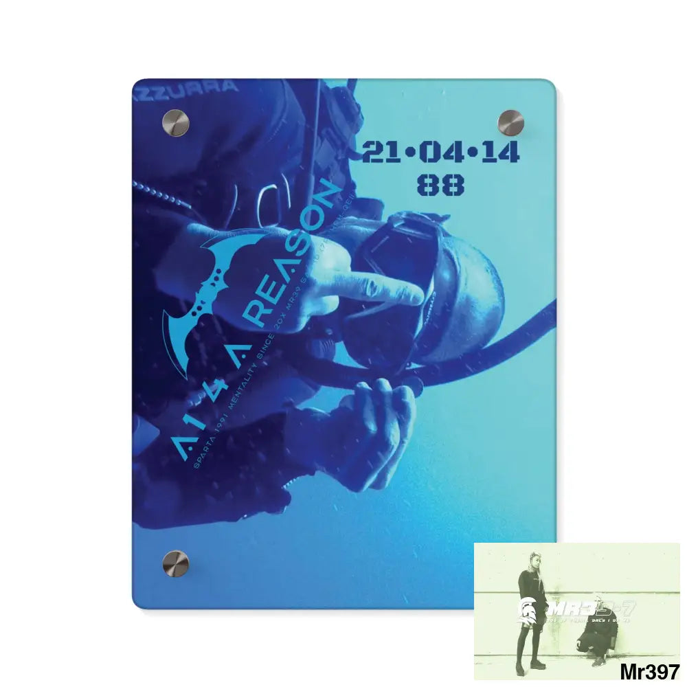 A1 4 A Reason,Dahab Egypt. The Blue Hole 2014 HRH QEII Birthday 21/04/14 Acrylic Wall Art Panel 8″ x 10″ (Vertical)