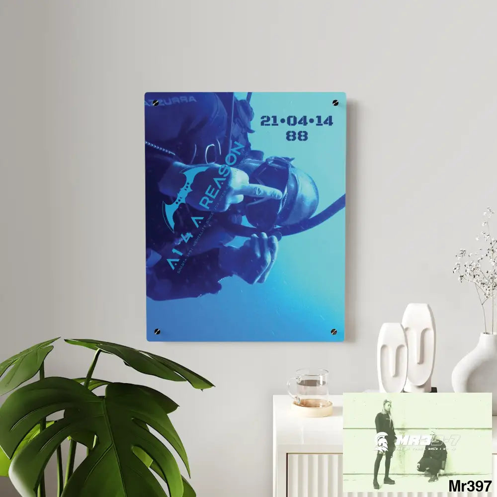 A1 4 A Reason,Dahab Egypt. The Blue Hole 2014 HRH QEII Birthday 21/04/14 Acrylic Wall Art Panel Home Decor