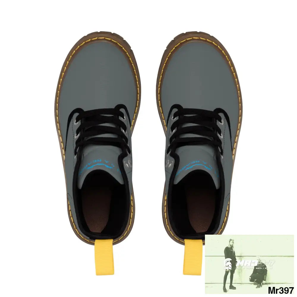 A1 4 A Reason Dark Grey Canvas Light Brown Boots Shoes