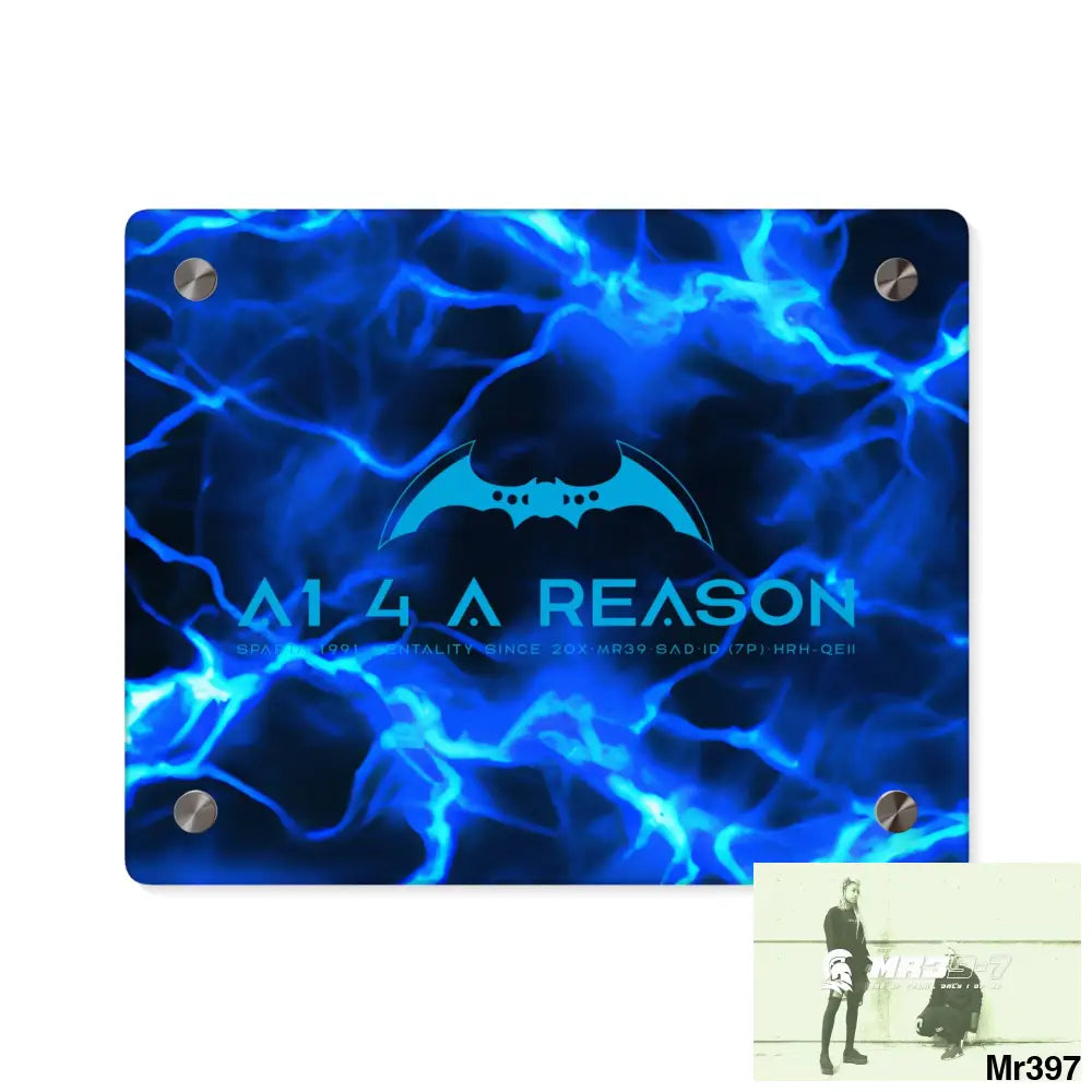 A1 4 A Reason Electric Blue Acrylic Wall Art Panels 10″ x 8″ (Horizontal) / 0.25’’ Home Decor