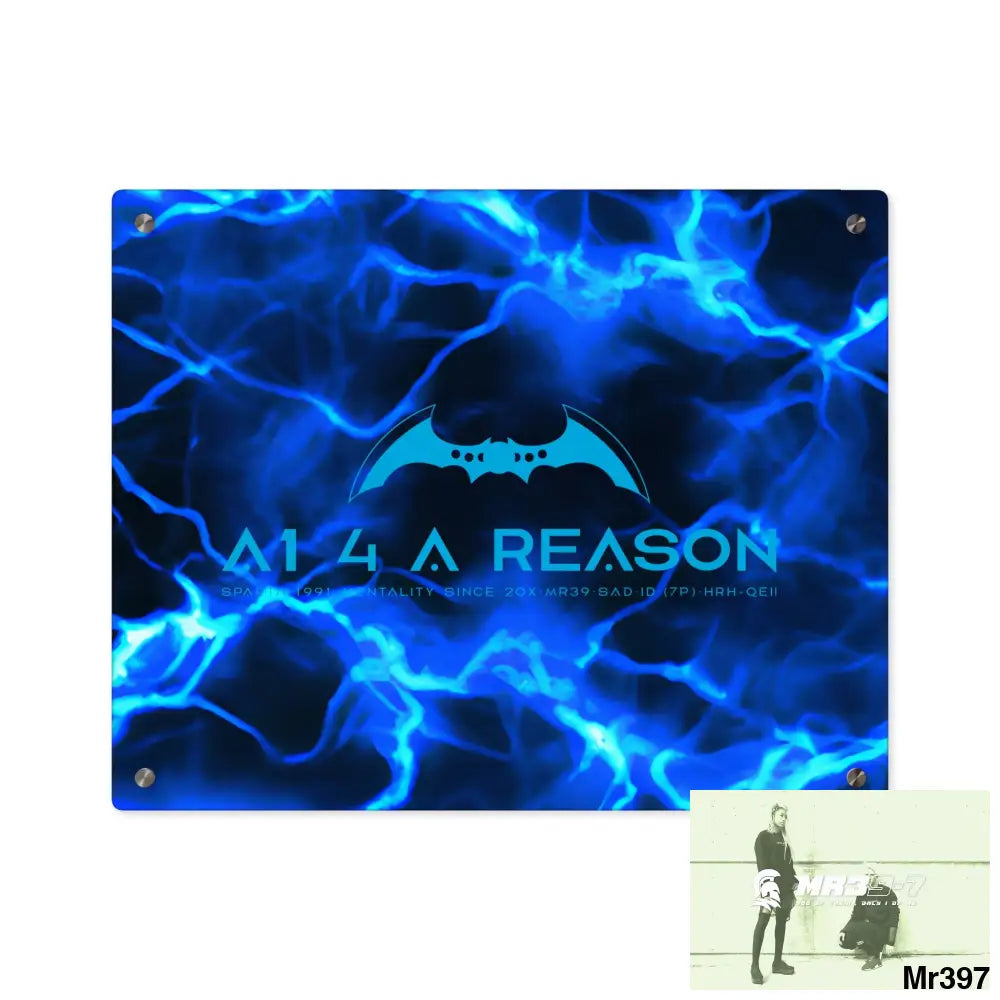 A1 4 A Reason Electric Blue Acrylic Wall Art Panels 20″ x 16″ (Horizontal) / 0.25’’ Home Decor