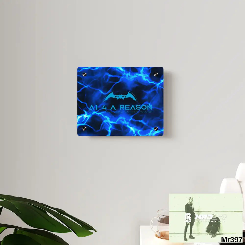 A1 4 A Reason Electric Blue Acrylic Wall Art Panels Home Decor