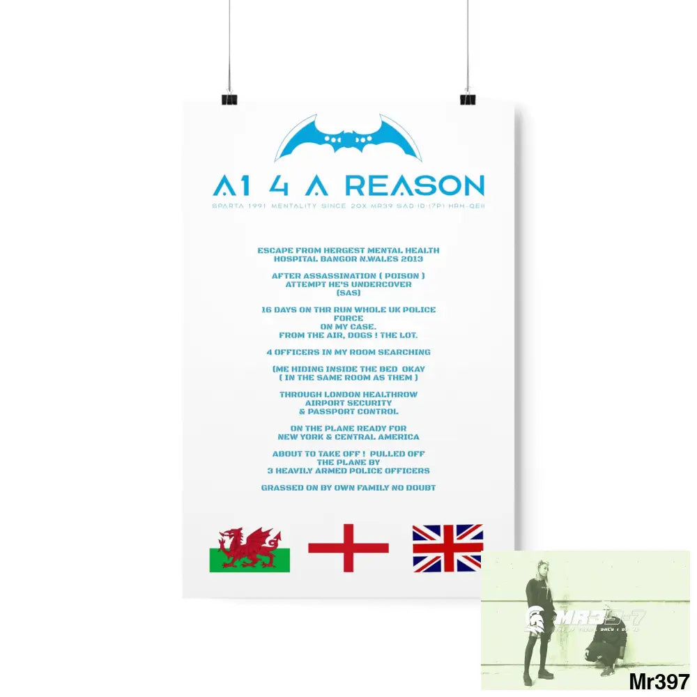 A1 4 A Reason Escape from Hergest MH Hospital 2013 Matte Vertical Posters 12″ x 18″ / Matte Poster