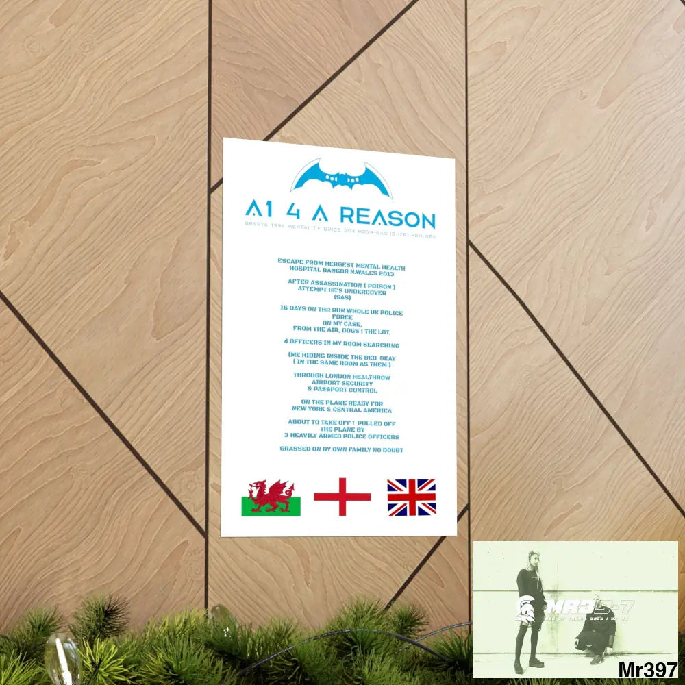 A1 4 A Reason Escape from Hergest MH Hospital 2013 Matte Vertical Posters Poster