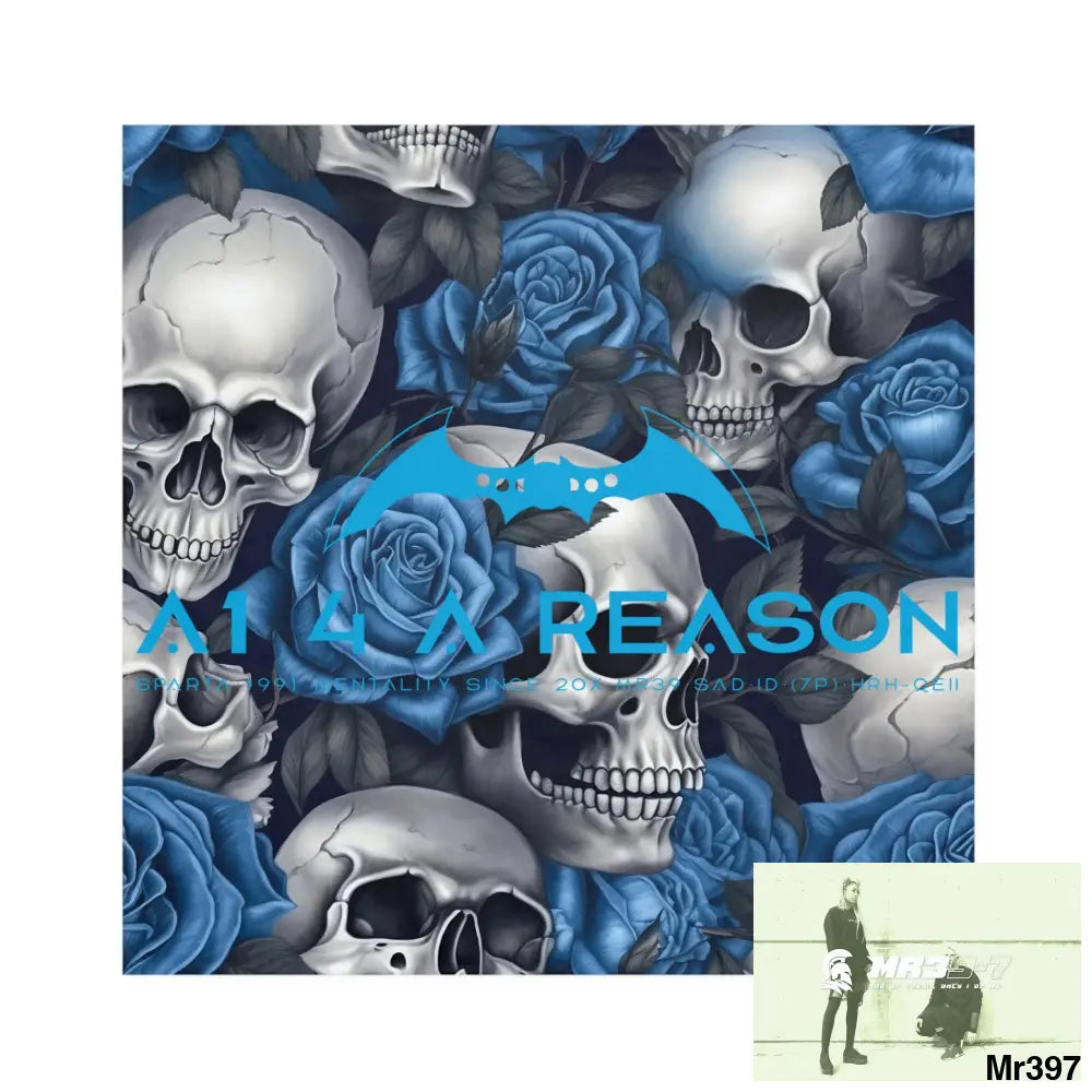 A1 4 A Reason Gothic Skulls & Roses Napkins 4-piece set / White / 19’’ × 19’’ Accessories