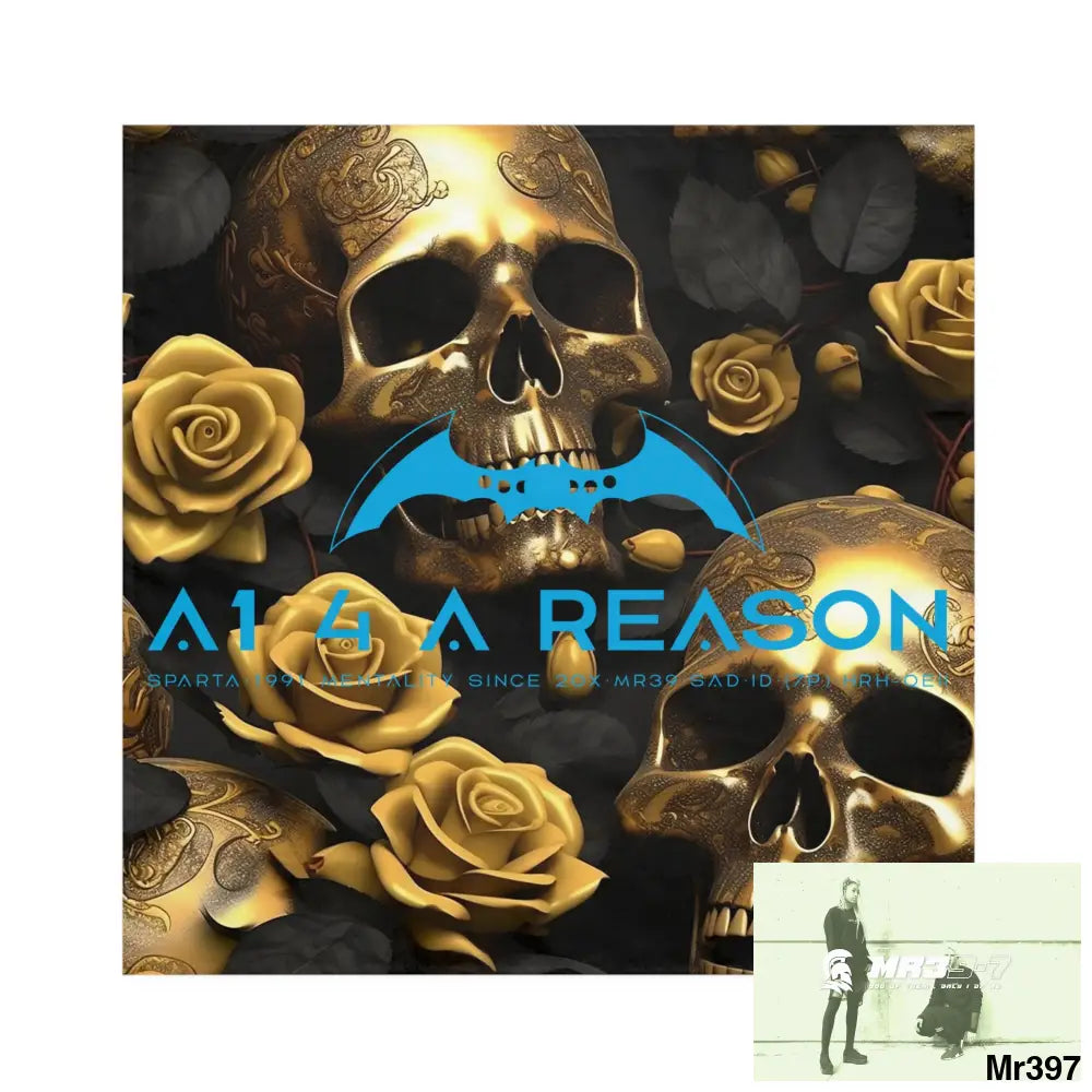 A1 4 A Reason Gothic Skulls & Roses Napkins 4-piece set / White / 19’’ × 19’’ Accessories