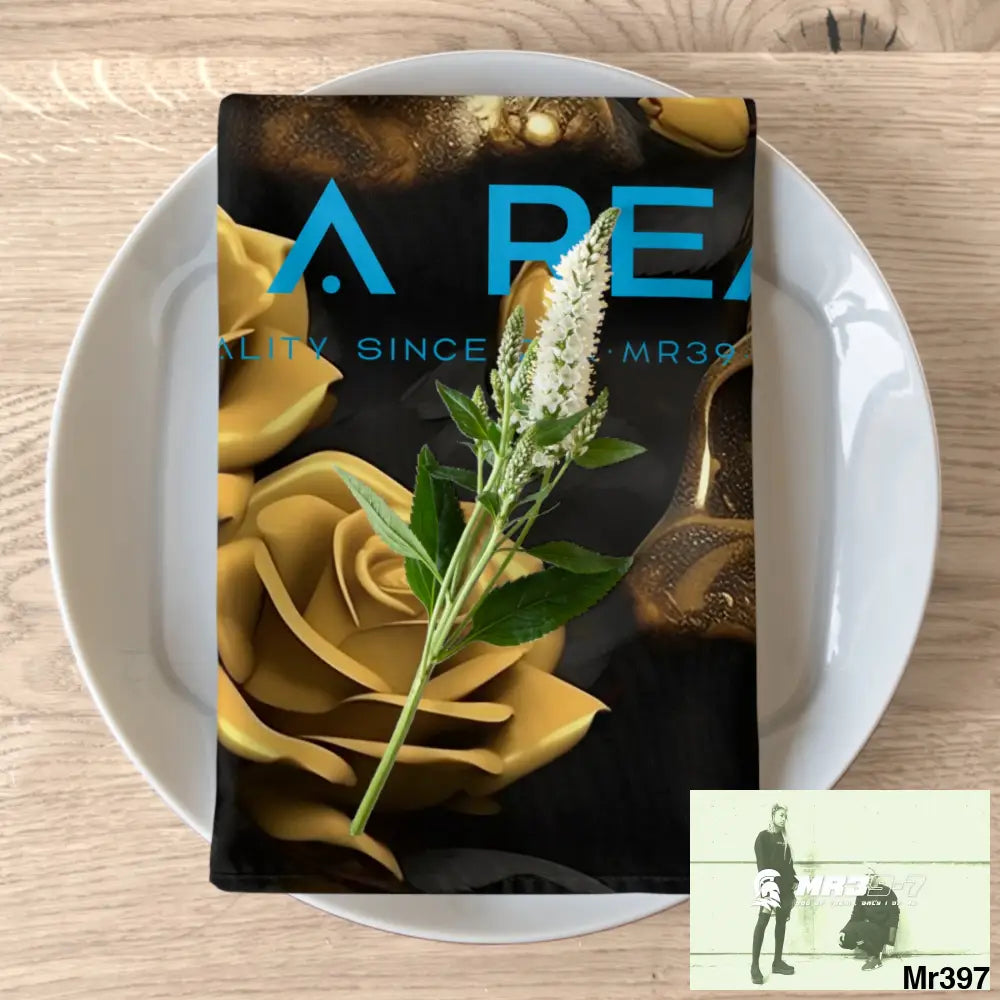 A1 4 A Reason Gothic Skulls & Roses Napkins 4-piece set / White / 19’’ × 19’’ Accessories