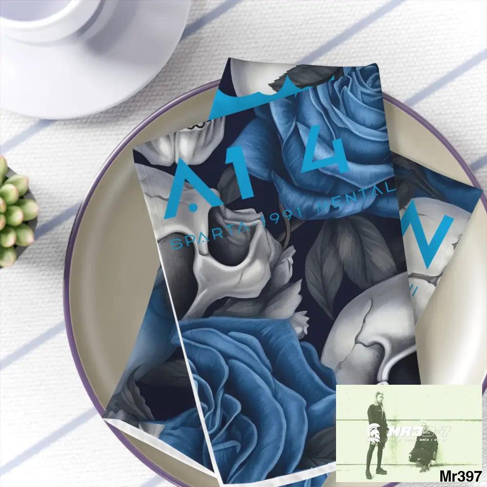 A1 4 A Reason Gothic Skulls & Roses Napkins 4-piece set / White / 19’’ × 19’’ Accessories