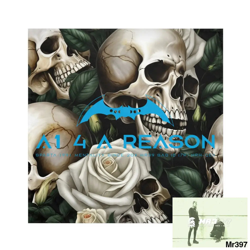 A1 4 A Reason Gothic Skulls & Roses Napkins 4-piece set / White / 19’’ × 19’’ Accessories
