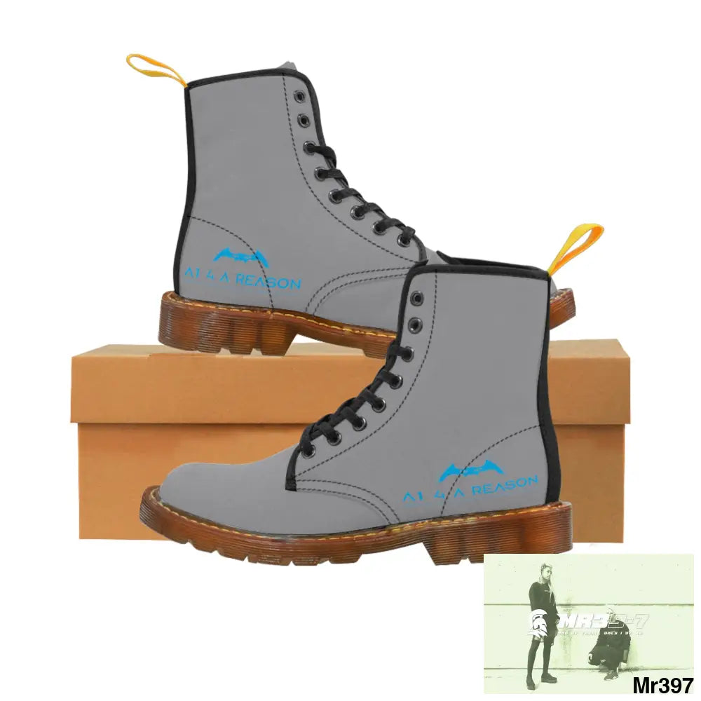 A1 4 A Reason Grey Canvas Light Brown Boots Shoes