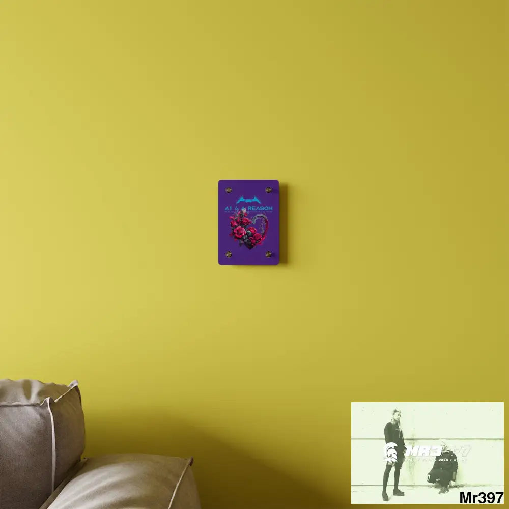 A1 4 A Reason Heart made of Pink Roses on Black Background Acrylic Wall Art Panels Home Decor