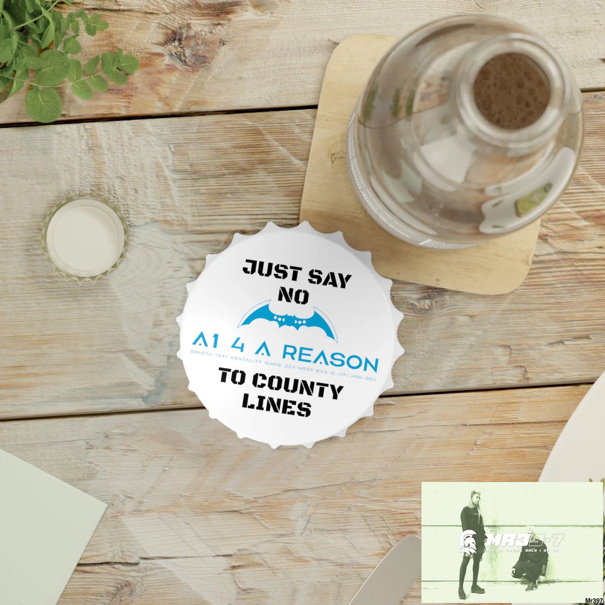 A1 4 A Reason Just Say No To County Lines Edition Magnetic Bottle Opener One size / White Accessories