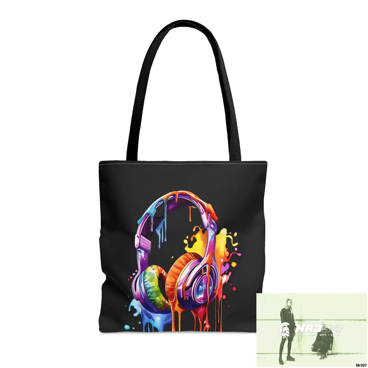 A1 4 A Reason Melting Headphones Tote Bag (AOP) Medium Bags