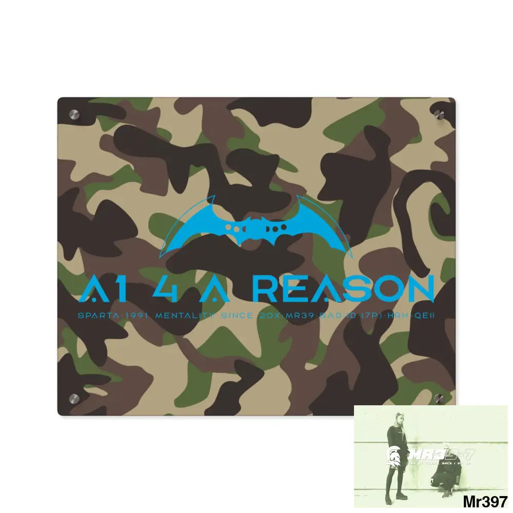 A1 4 A Reason Military Mentality 1991 Style Acrylic Wall Art Panels 20″ x 16″ (Horizontal) / 0.25’’ Home Decor