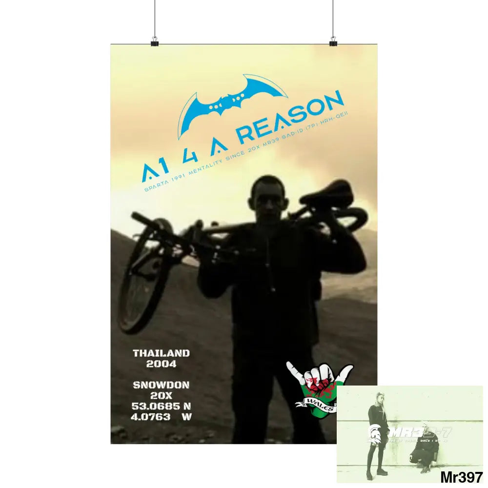 A1 4 A Reason My birthday Beating not 20X Snowdon Matte Vertical Posters 24″ x 36″ / Matte Poster