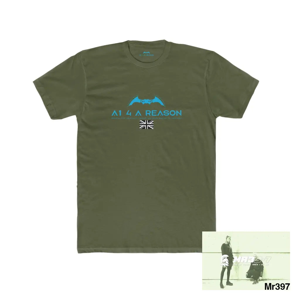 A1 4 A Reason My Life My Deaths Their Plans failed.Tactical GB Men’s Cotton Crew Tee Solid Military Green / XS T-Shirt