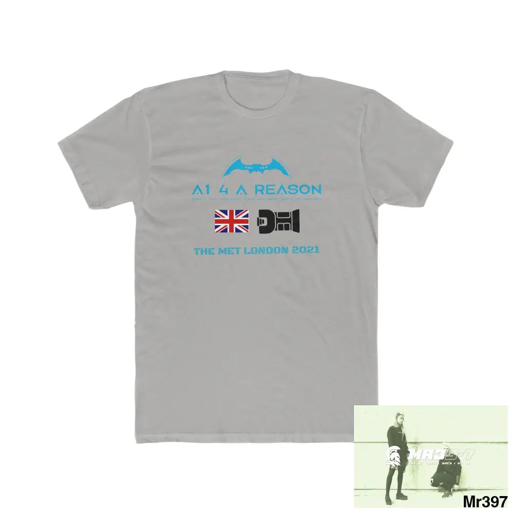 A1 4 A Reason One flew over the redwoods centre - Men’s Cotton Crew Tee Solid Light Grey / S T-Shirt